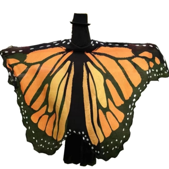 Mint Green Luna Moth Festival Butterfly Costume Set Fairy Wings Butterflies - Picture 10 of 12